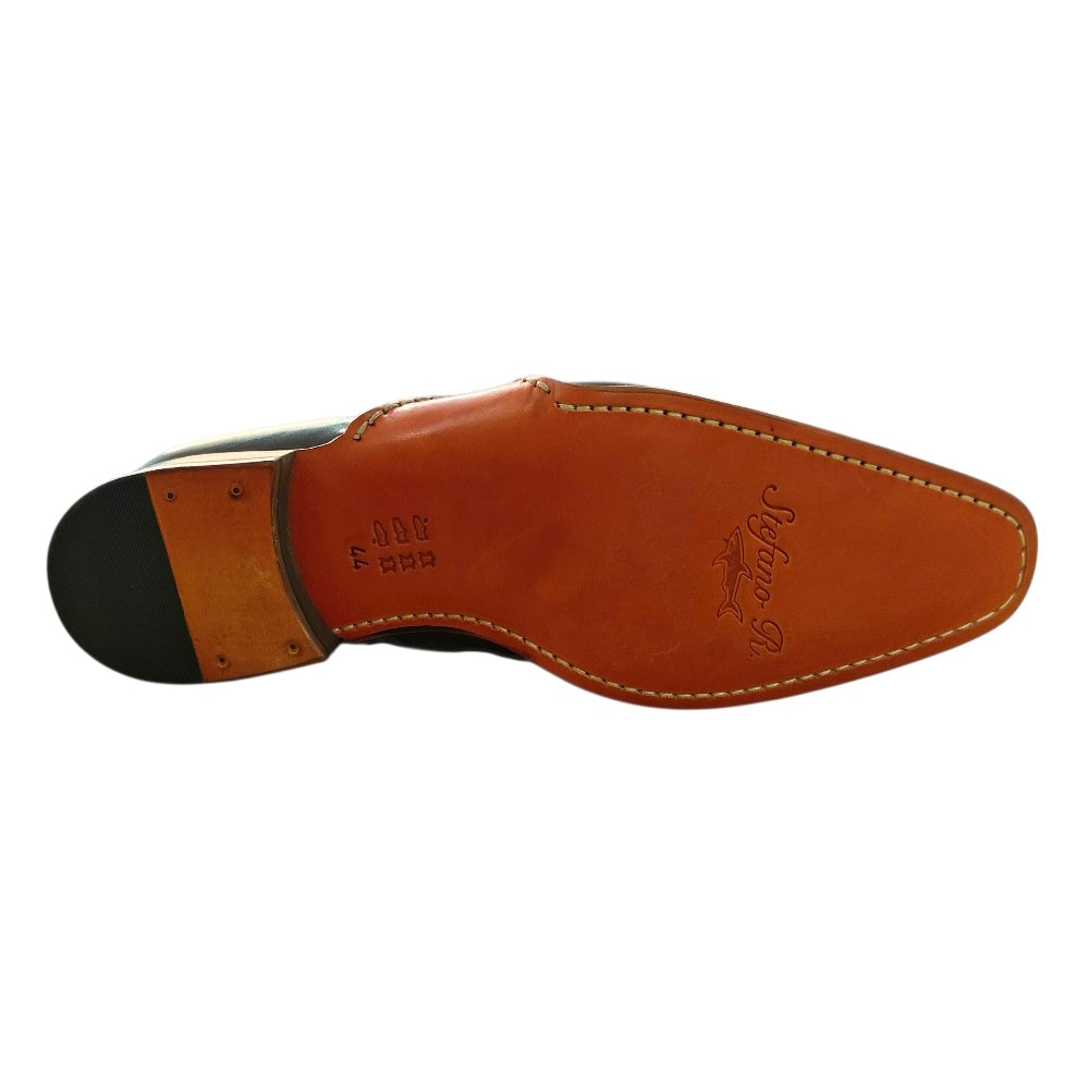 Stefano R. Men's Premium Leather Oxford Dress Shoes In Dark Brown – X-223.