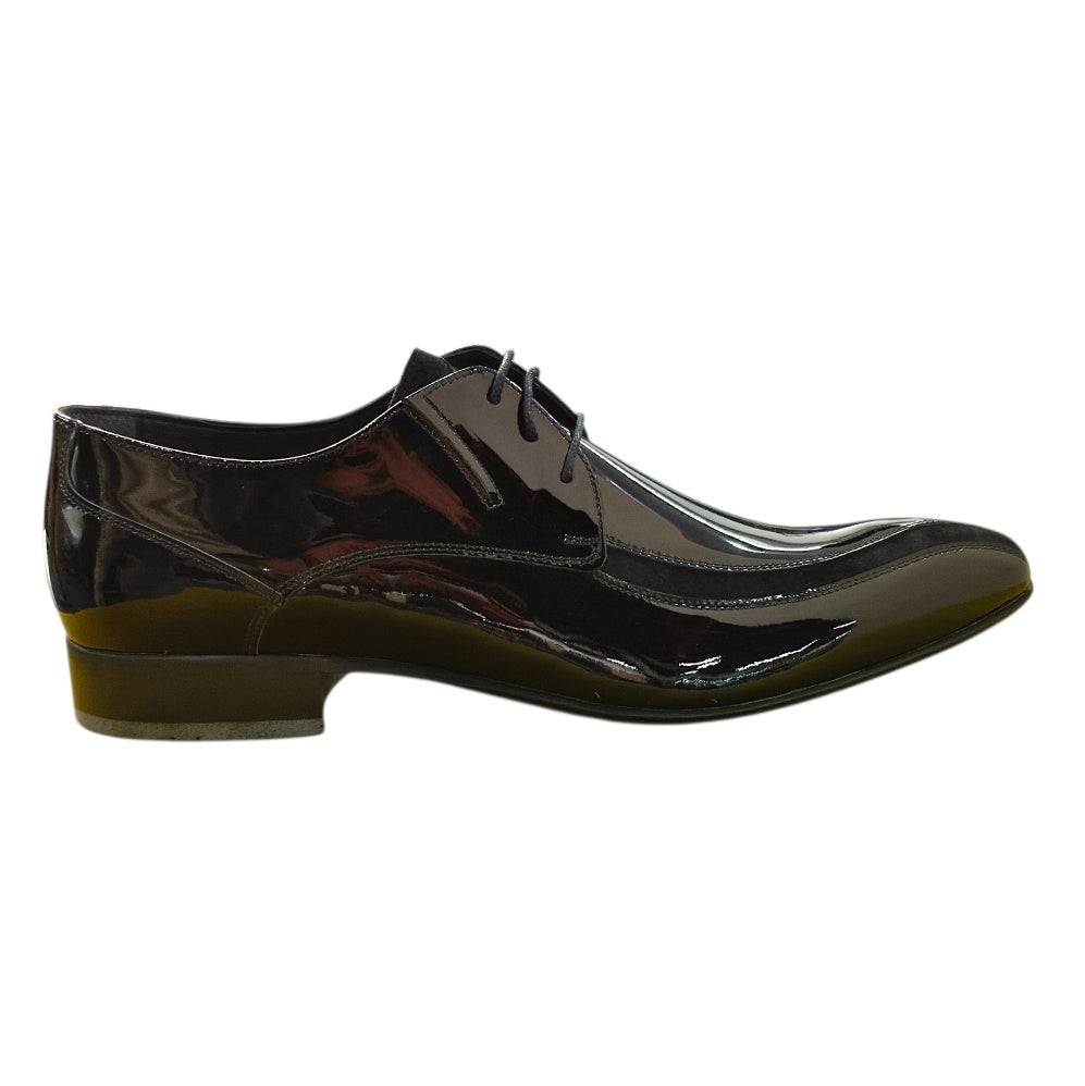Stefano R Men's Patent Leather Derby Dress Shoes In Black – G10222-15