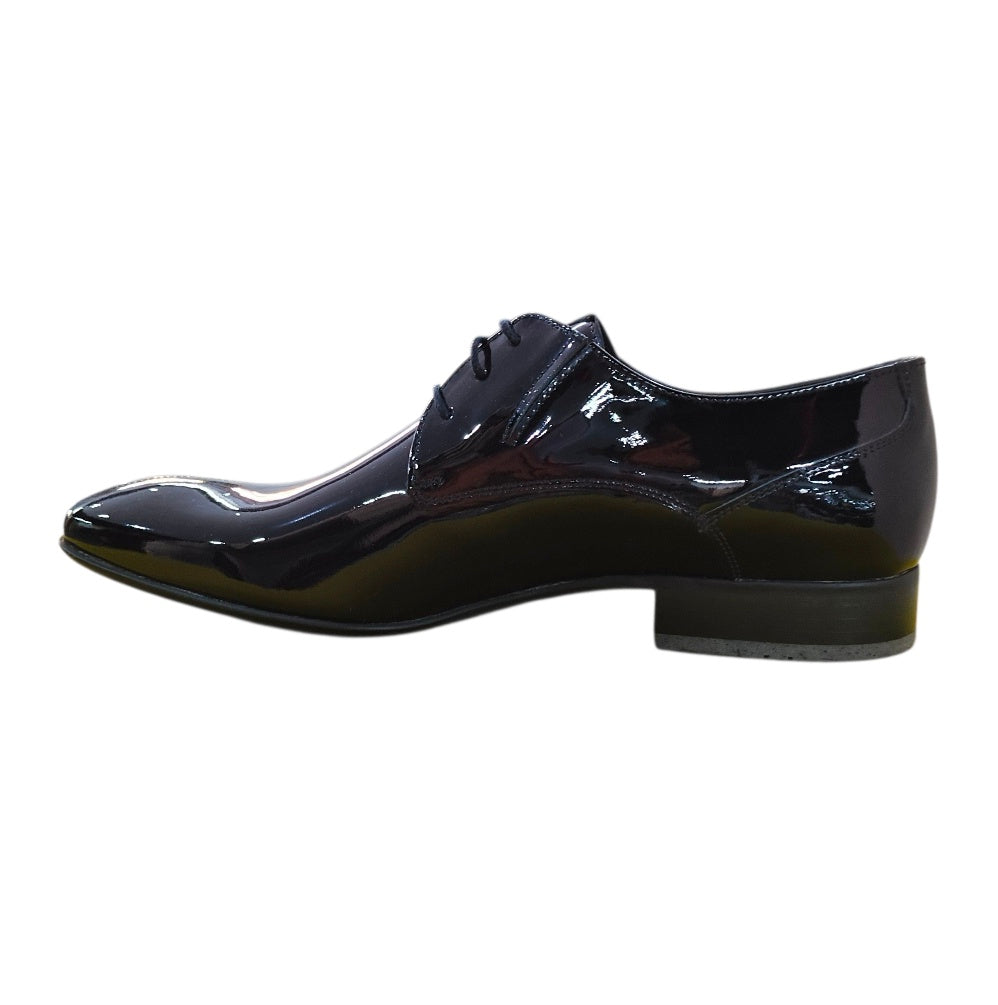 Stefano R Men's Patent Leather Derby Dress Shoes In Black – G10222-15