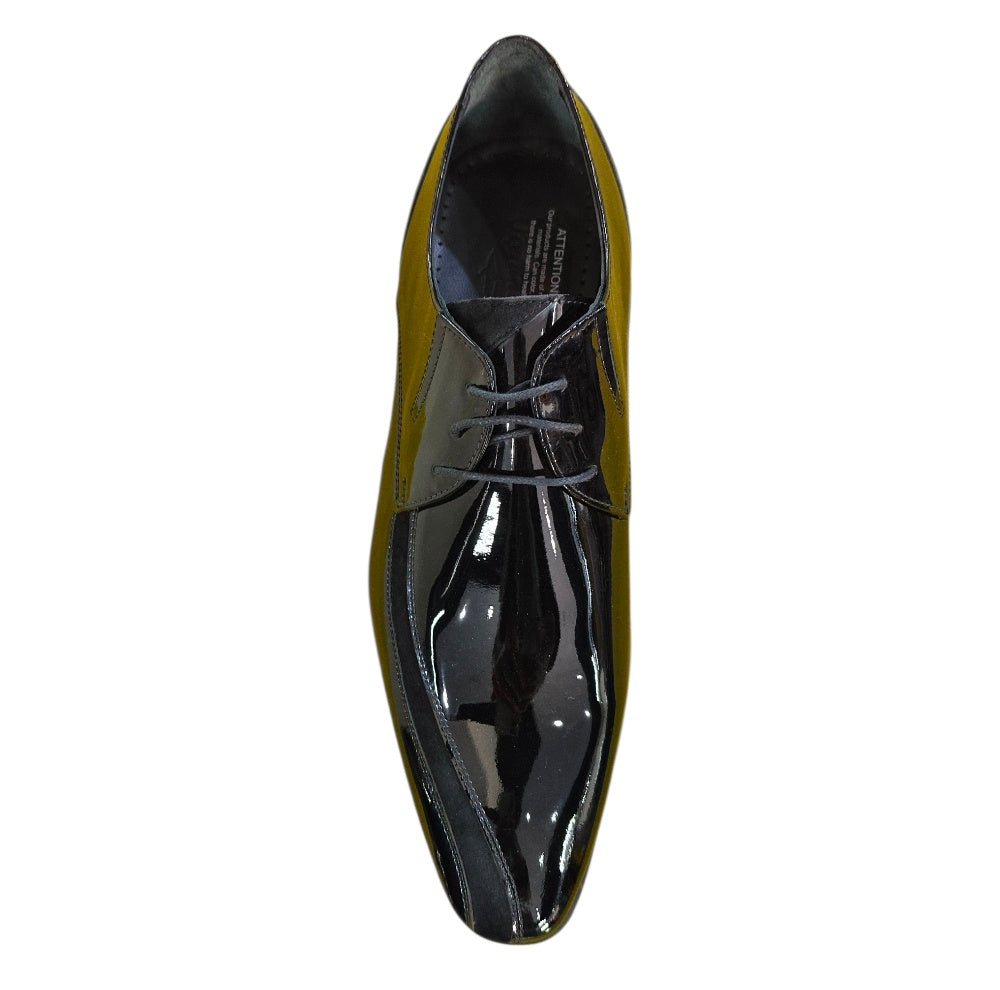 Stefano R Men's Patent Leather Derby Dress Shoes In Black – G10222-15