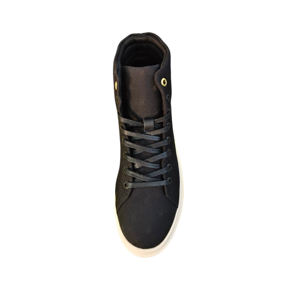 Polo Men's Monogram High Top Sneaker Black