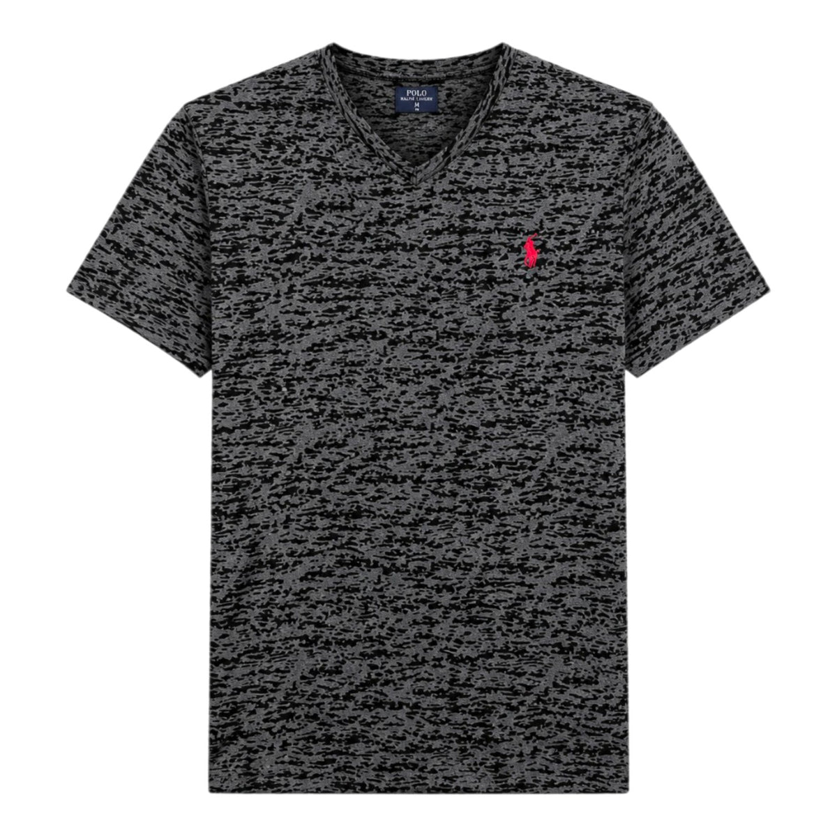 Polo Ralph Lauren Men’s Printed V-Neck T-Shirt – Grey/Black.