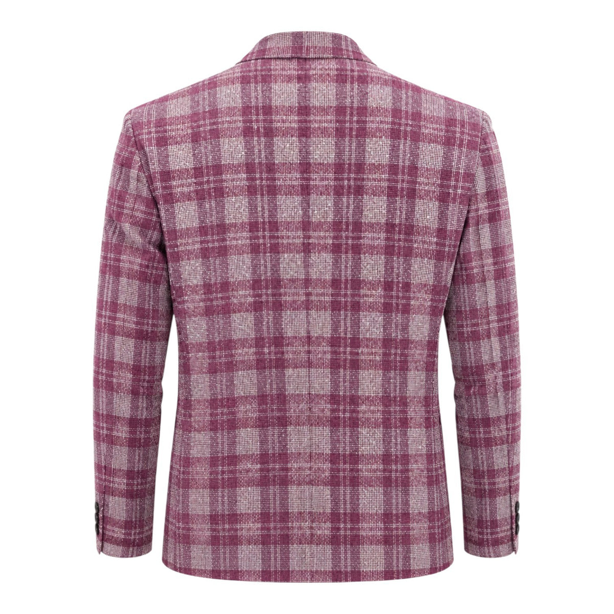 AGIBOSS Men’s Check Sports Jacket – Burgundy