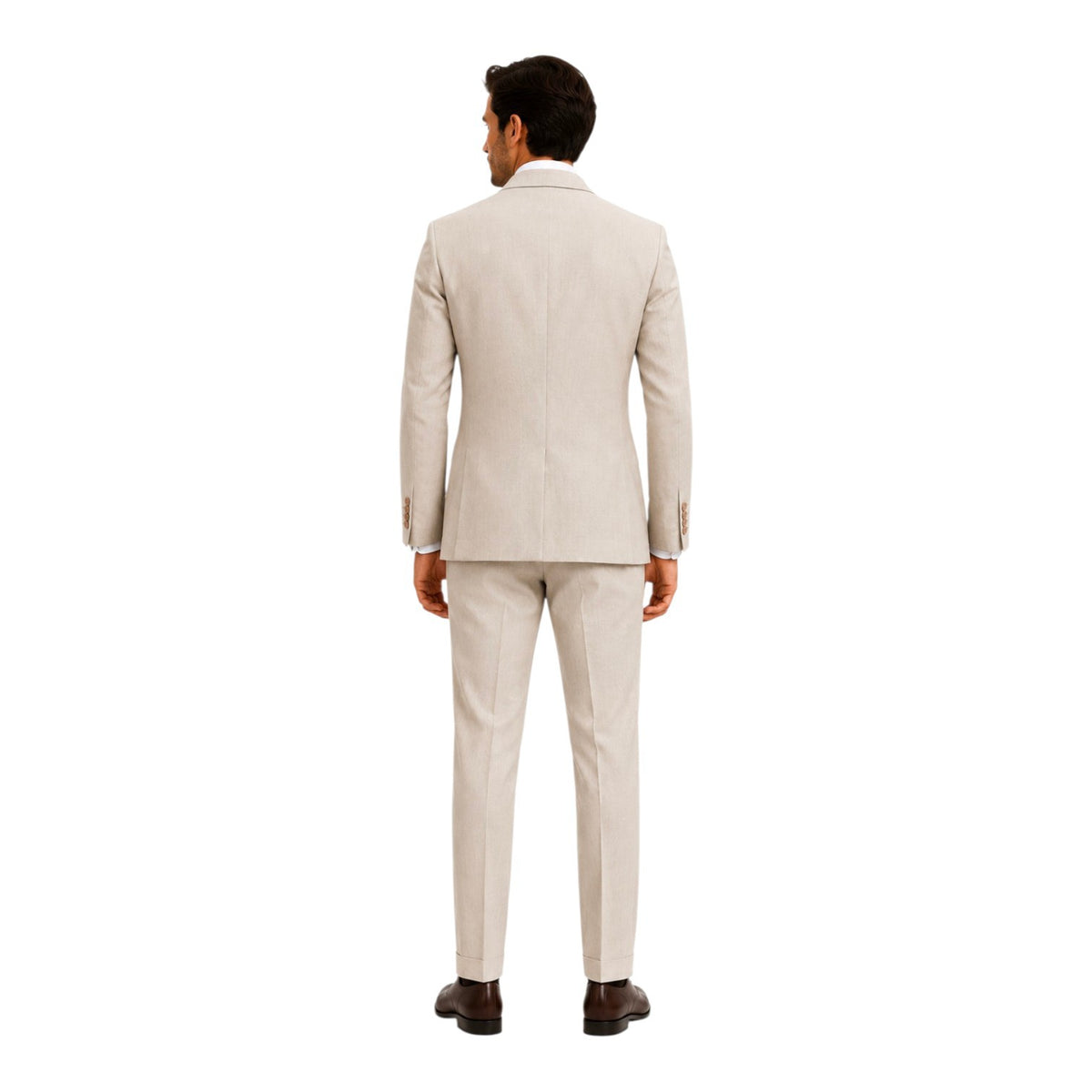 AGIBOSS Men’s Linen Suit – Beige