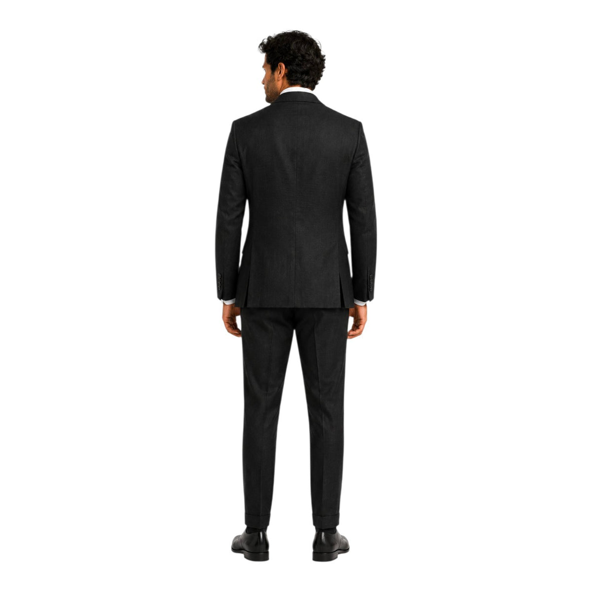 AGIBOSS Men’s Linen Suit – Black.