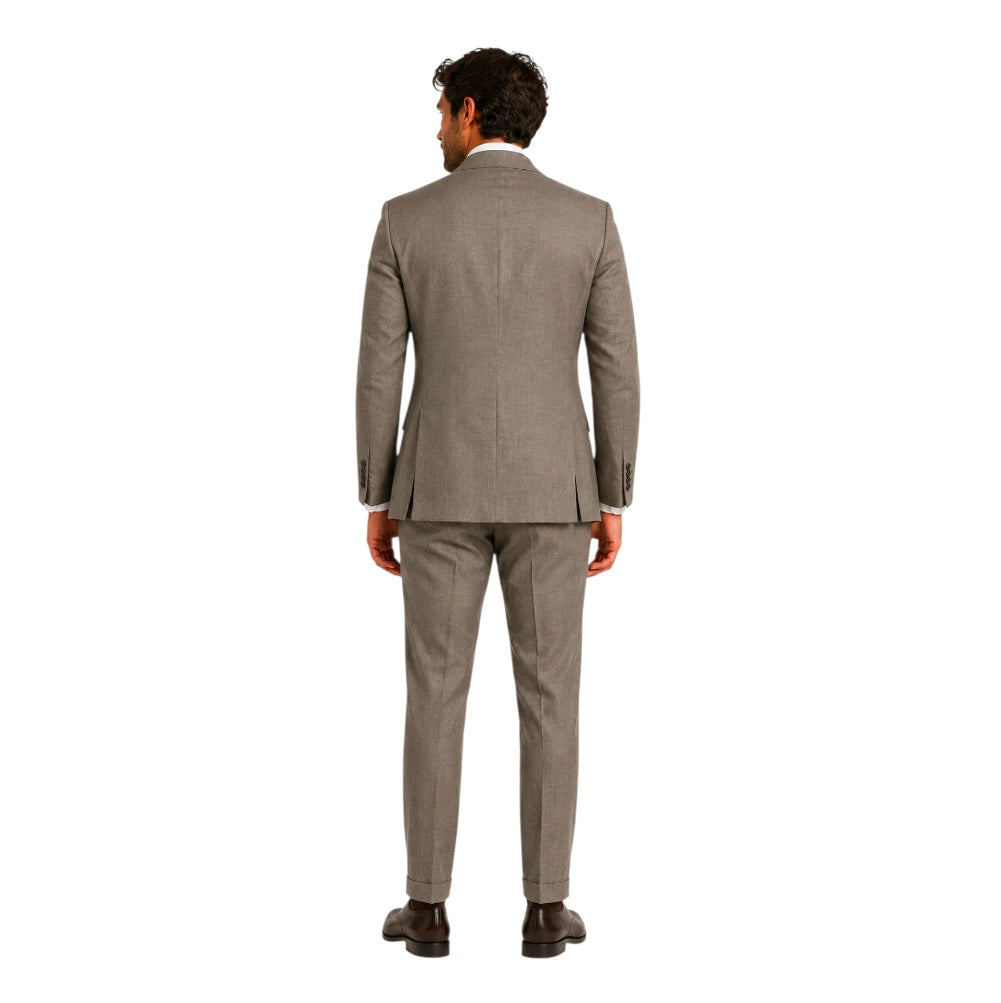 AGIBOSS Men’s Linen Suit – Taupe.
