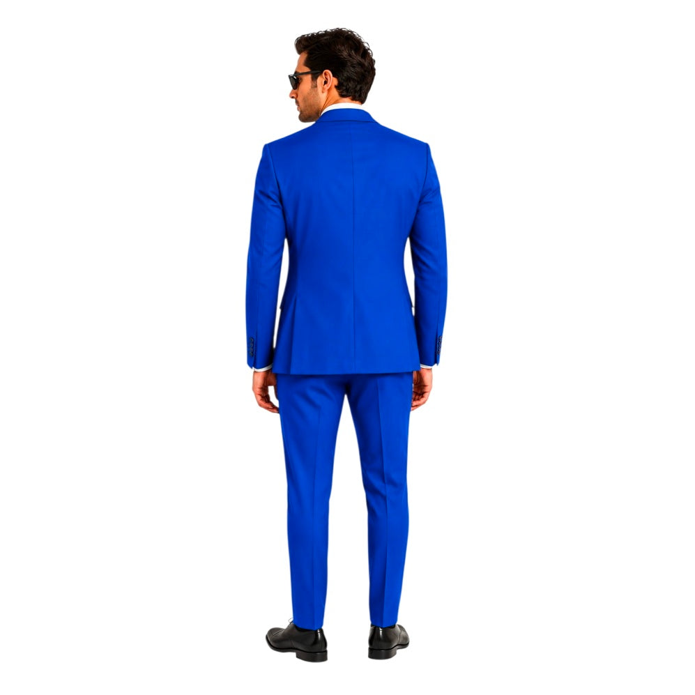 Sergio Farezzi Men’s 2-Piece Suit – Royal Blue