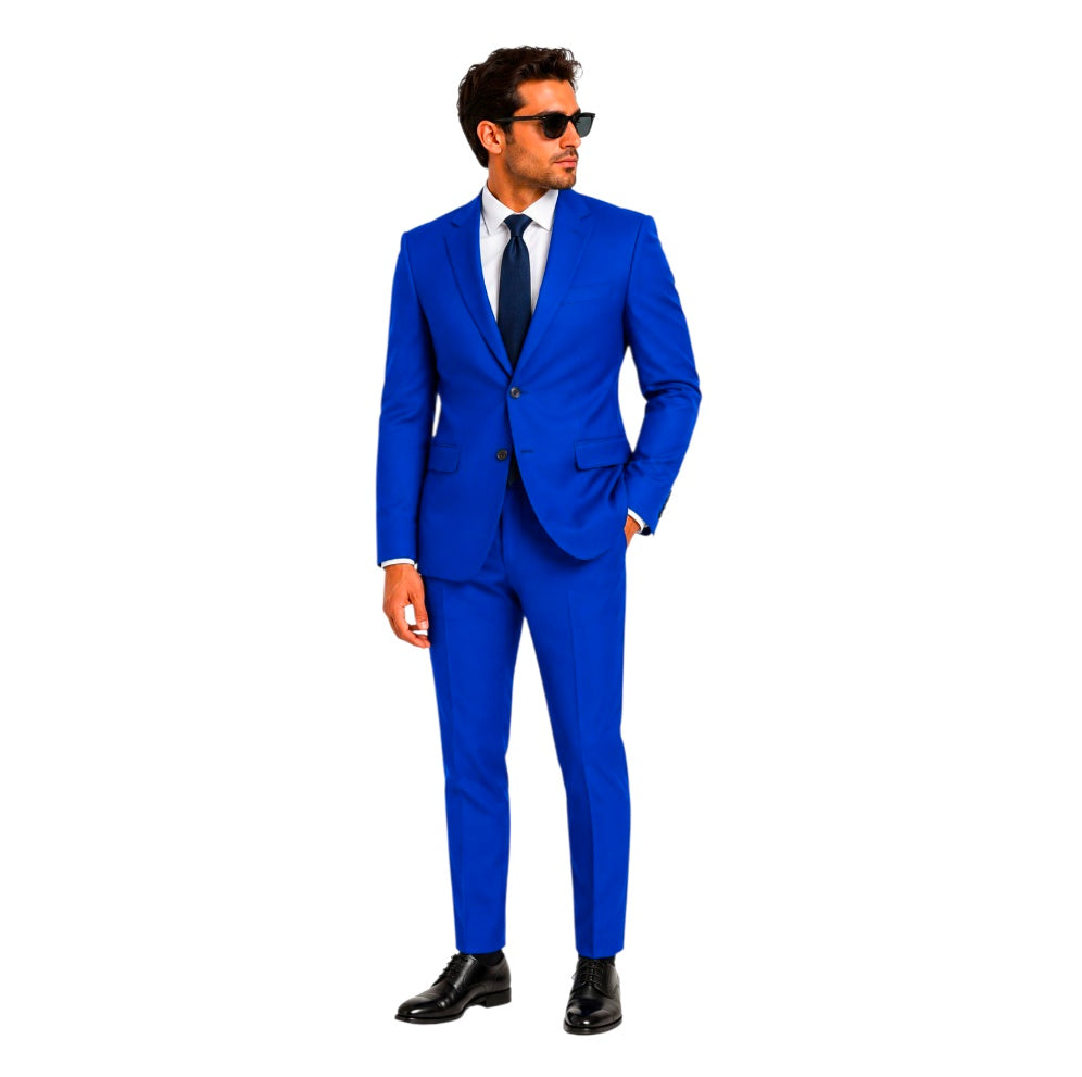 Sergio Farezzi Men’s 2-Piece Suit – Royal Blue