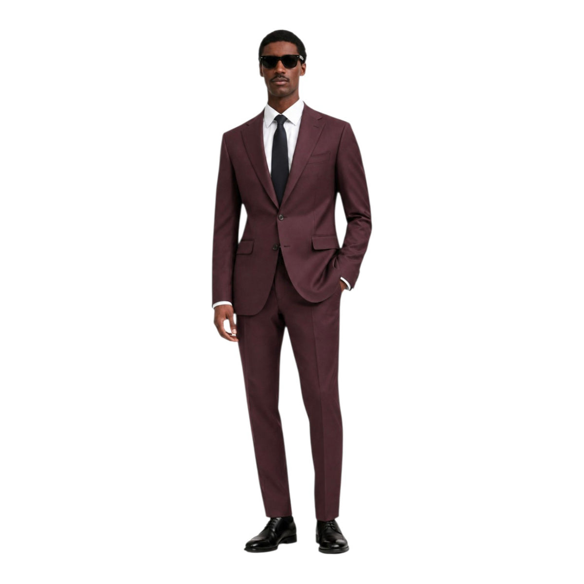 Sergio Barone Men’s 2-Piece Suit – Burgundy