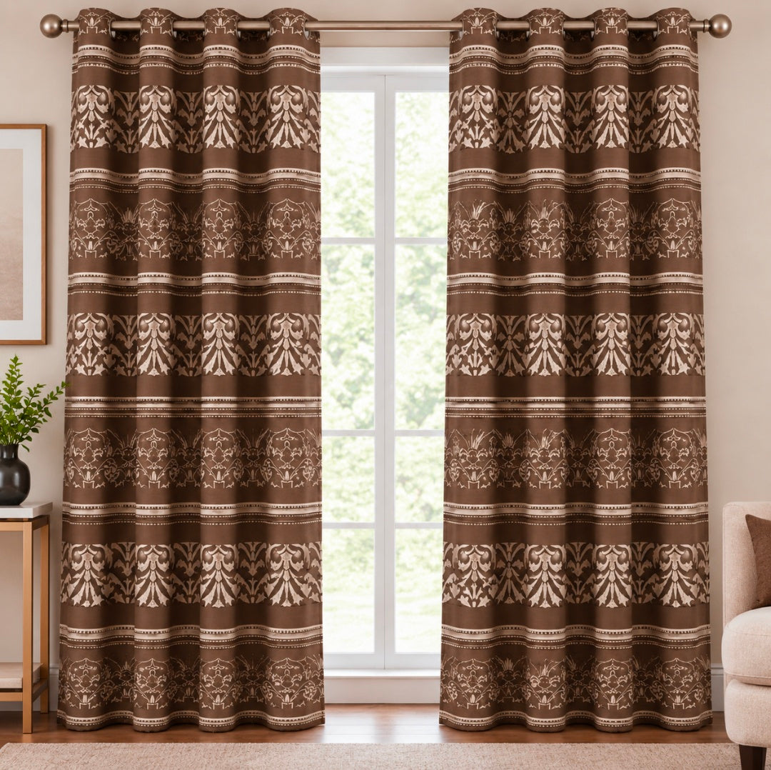 Fabric Curtain Chenille OX Brown 280 cm