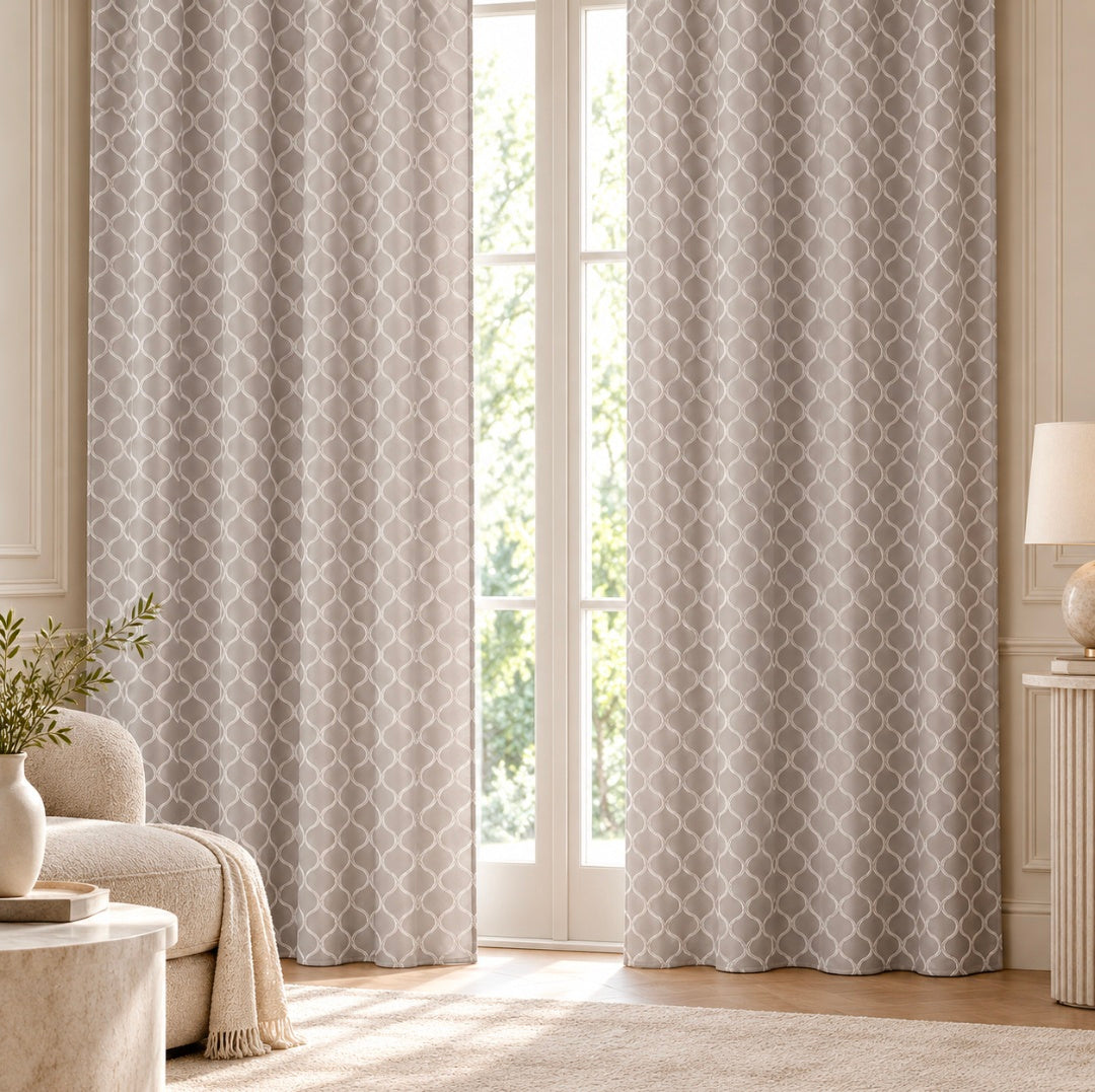 Curtaining Fabric Polyester Lattice F3412 280 cm