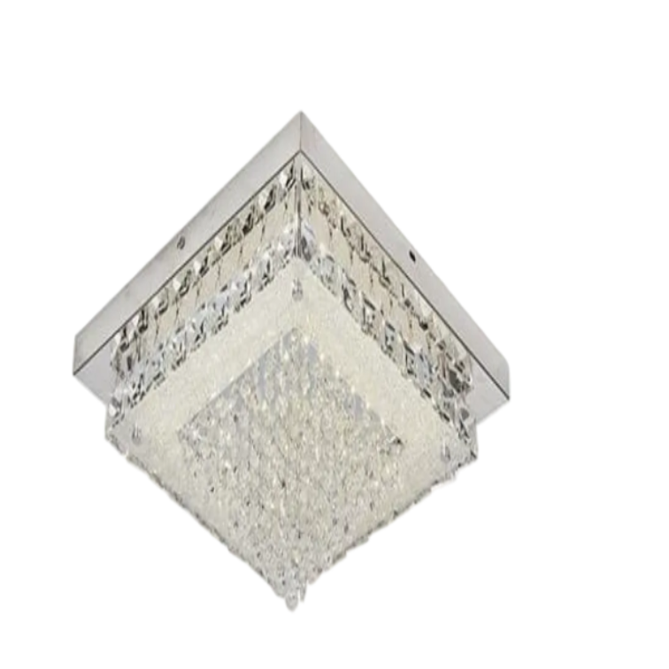 LED Crystal Ceiling Light Chrome 1X18W RC167