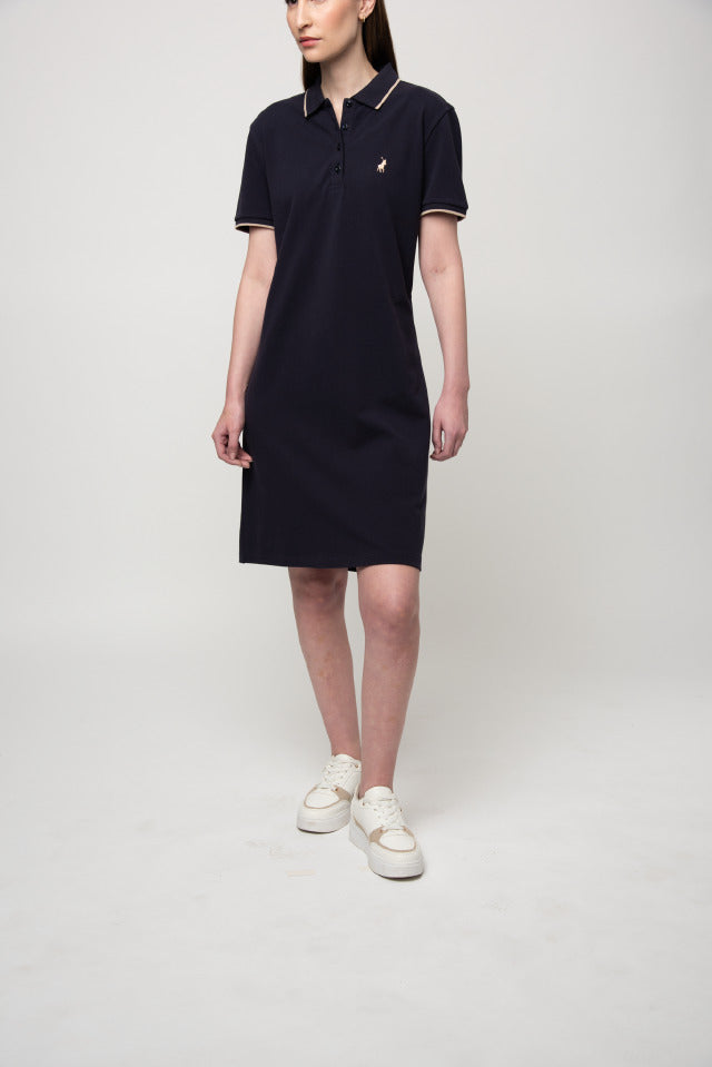Polo Women Leah Short Sleeve Golfer Dress Navy