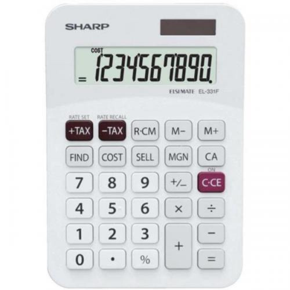 Sharp Mini Desktop Twin Power Calculator 10 Digit EL331FB