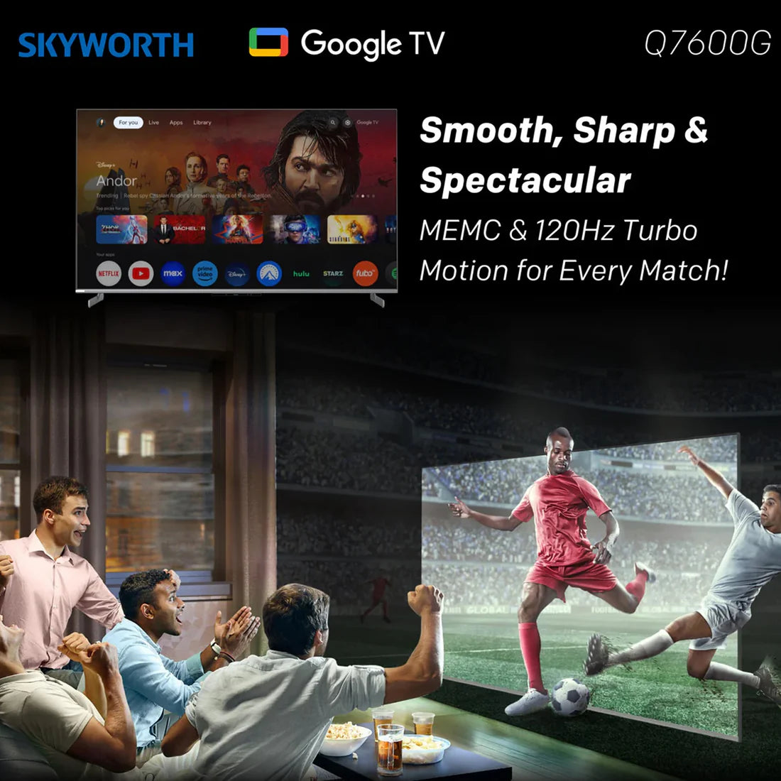 Skyworth 86-Inch 4K UHD QLED Google Smart TV 86Q7600G
