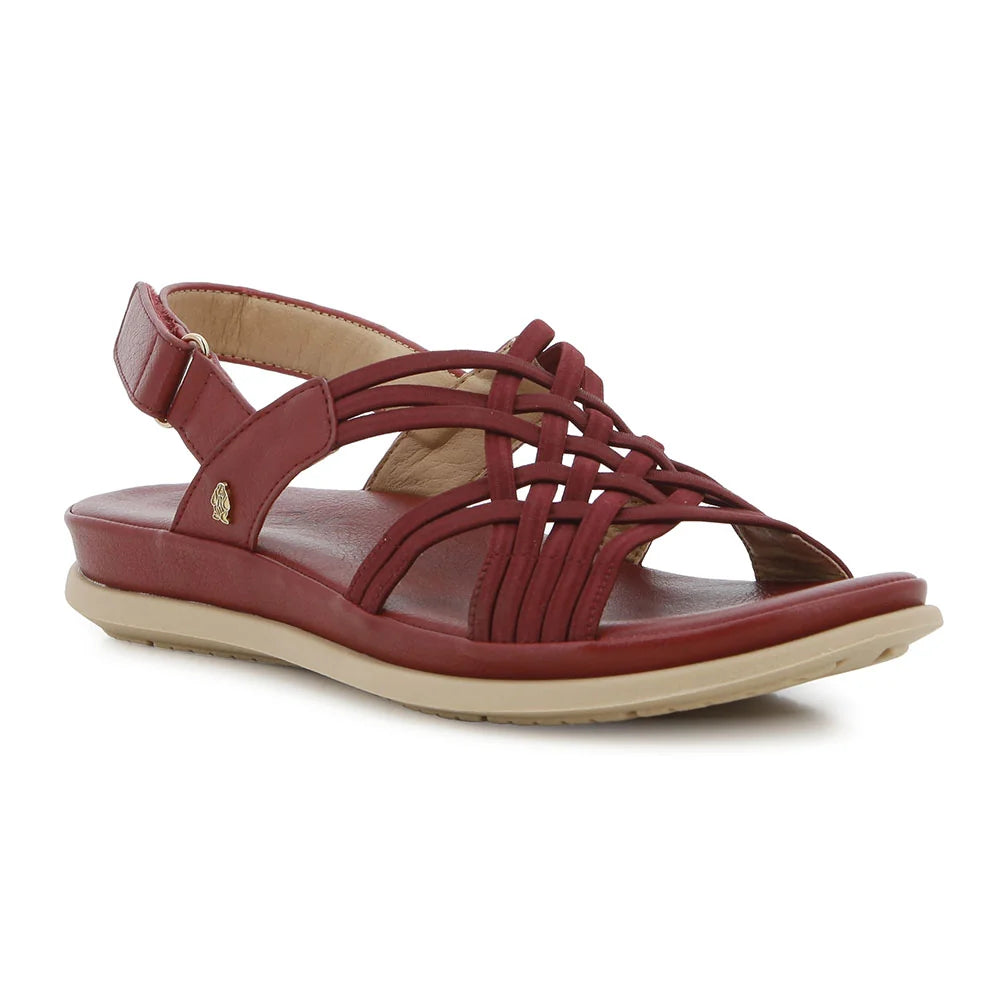 Hush Puppies Ladies Soft Style Irewa Sandal-Dark Red SSL01681DKRE
