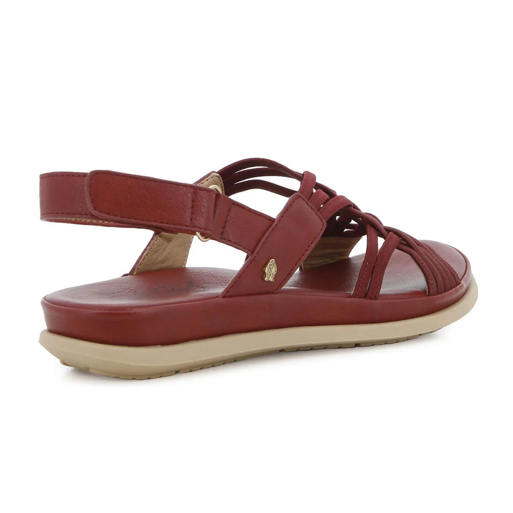 Hush Puppies Ladies Soft Style Irewa Sandal-Dark Red SSL01681DKRE