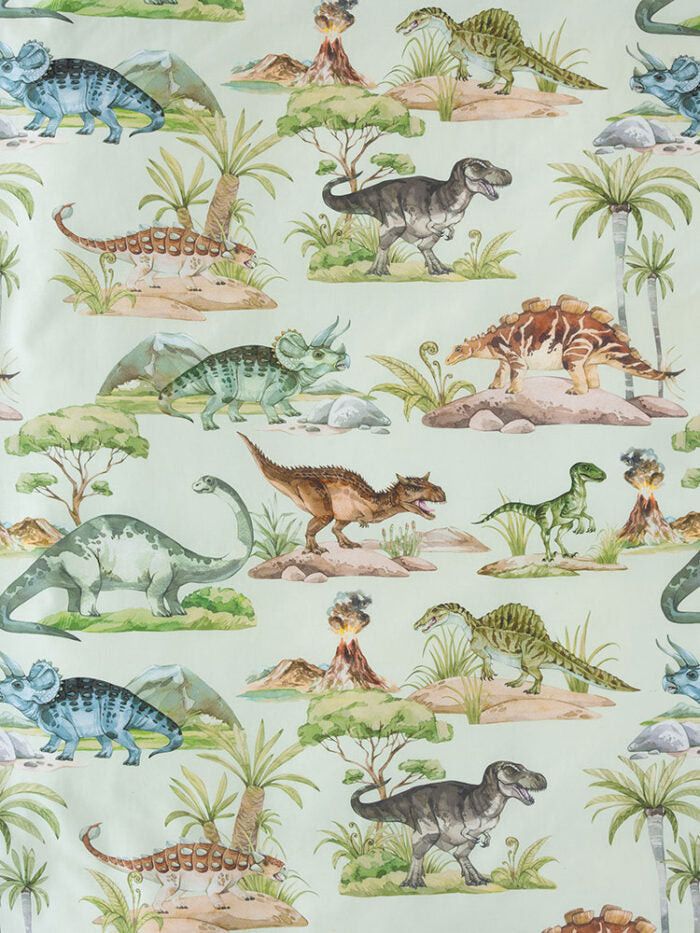 Linen House Green Dino Kingdom Duvet Cover Set.