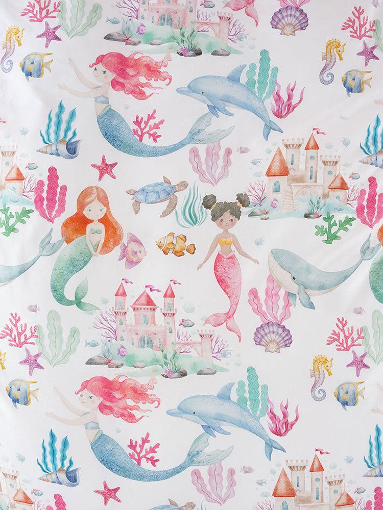 Linen House Multi Mermaid Splash Duvet Cover Set.