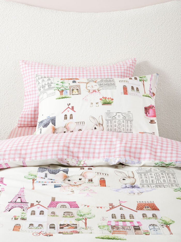 Linen House Paris Tails Biscuit Duvet Cover Set