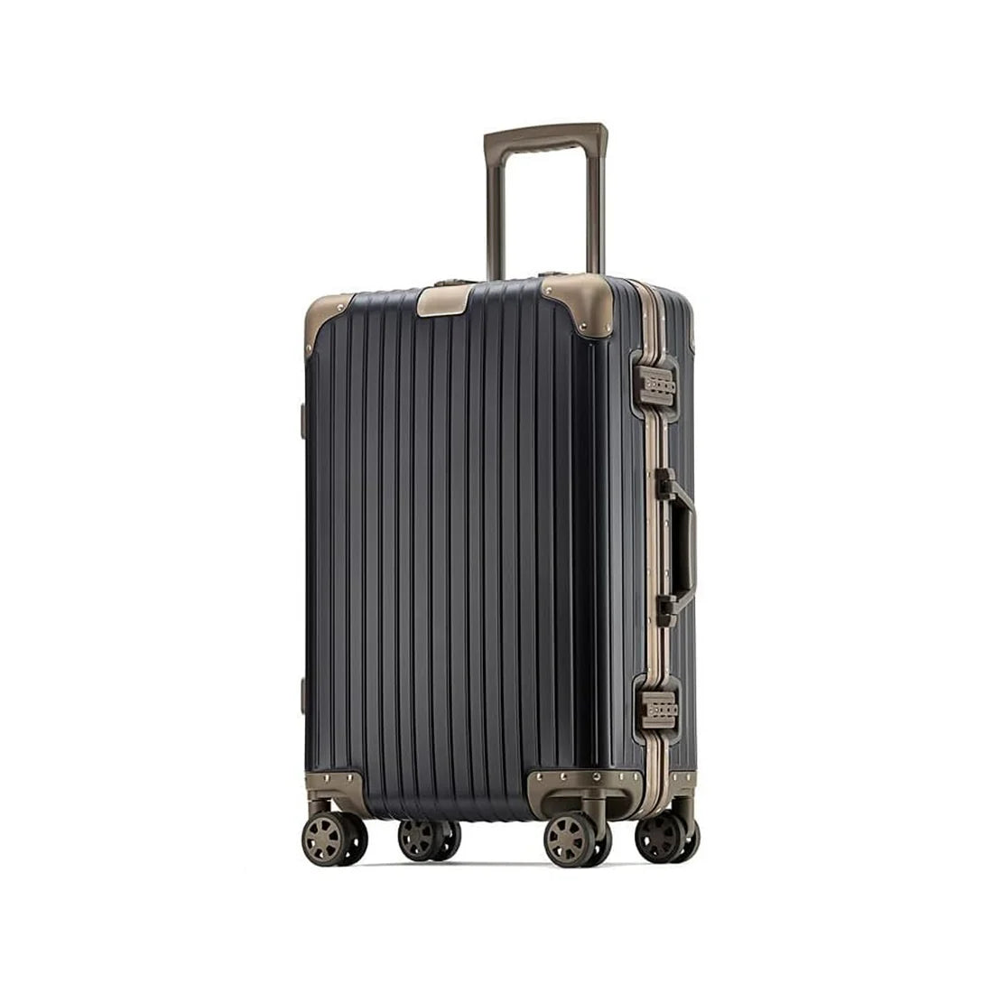 Lumin 55Cm Suitcase Black & Brown (8039877640281)
