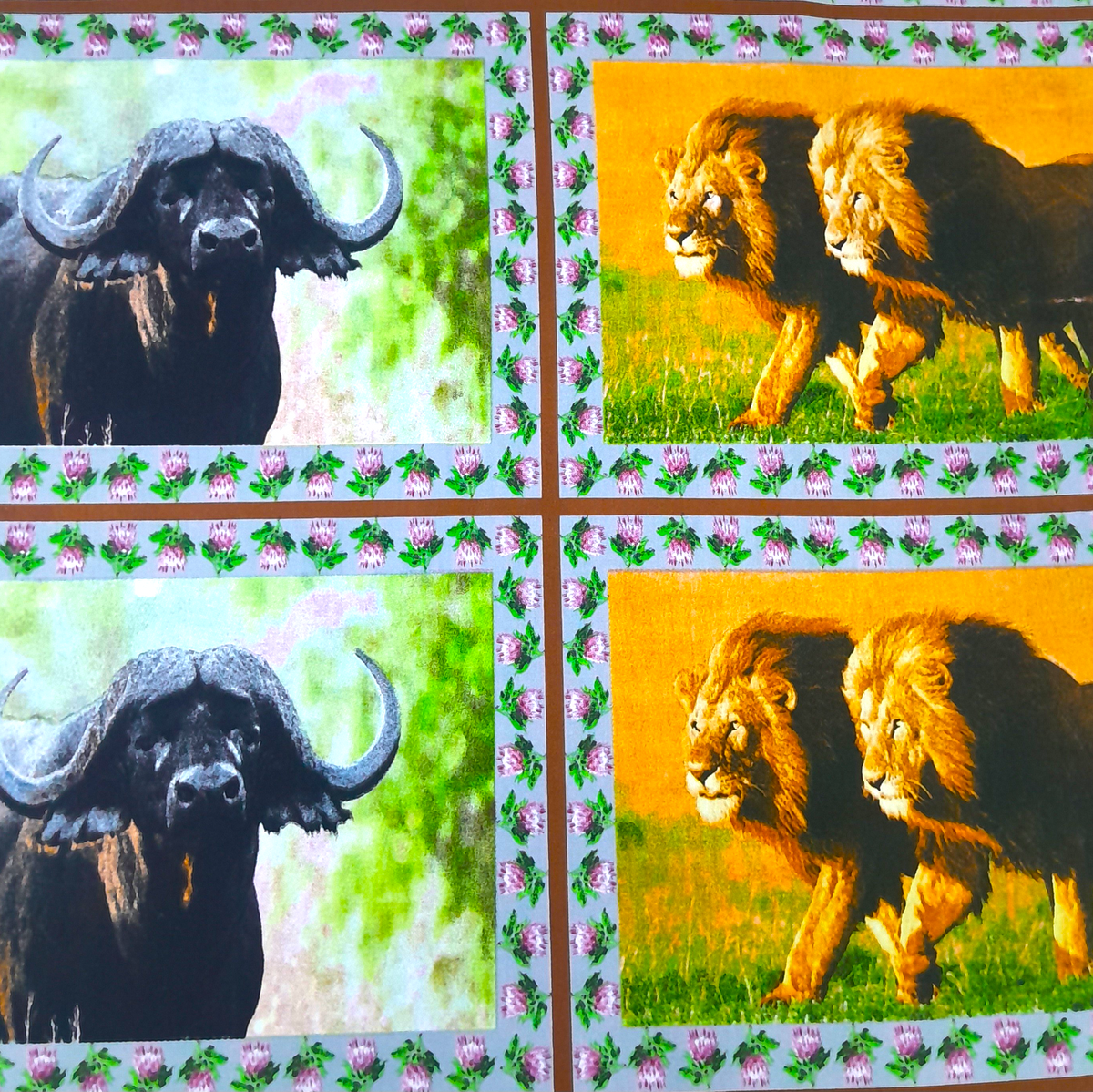 Fabric Cotton Canvas Super Seven Animals 280 cm.