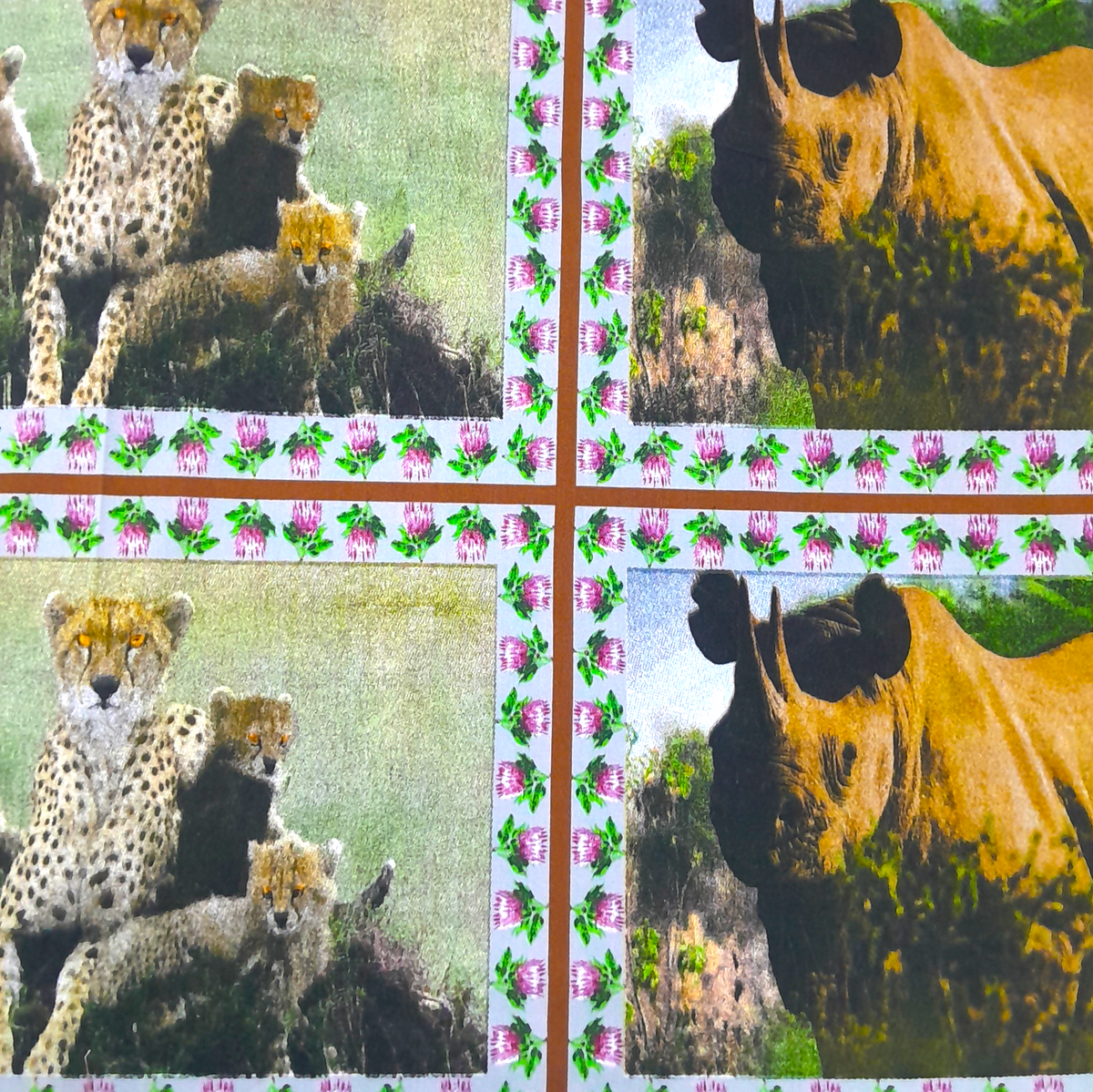 Fabric Cotton Canvas Super Seven Animals 280 cm.