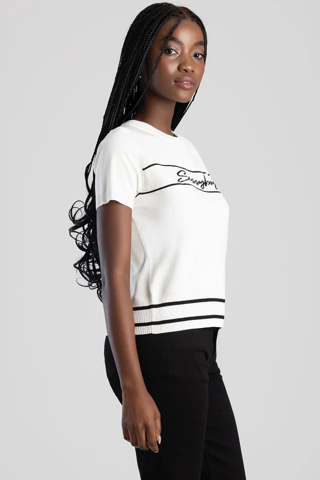 Sissy Boy Need To Think Knit Top OffWhite