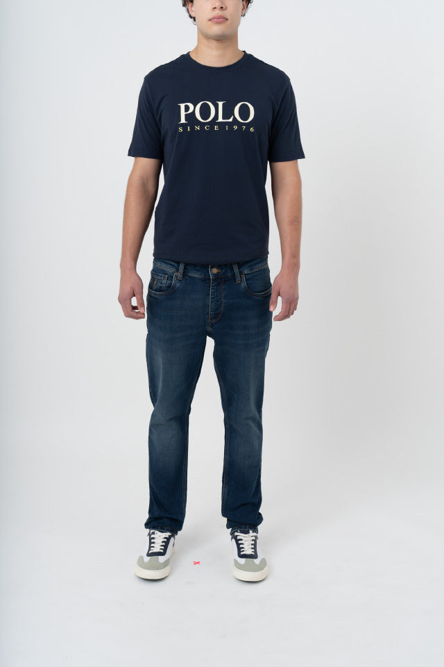 Polo Men's Knitted Slim Denim Dark Wash