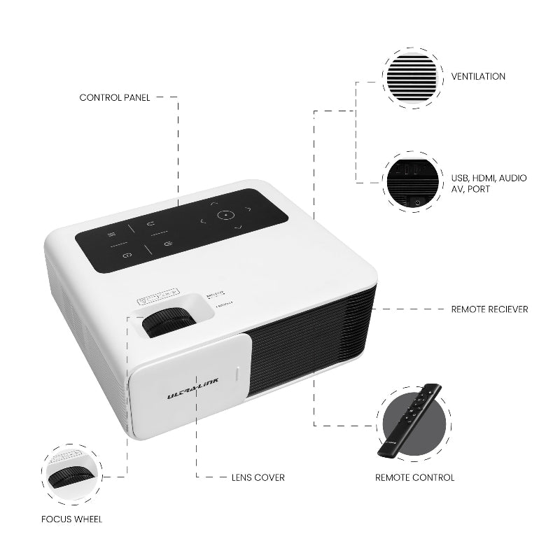 Ultra-Link UL-PJ70 Full HD Smart Projector - MHC World