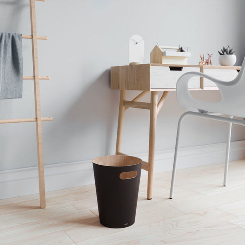 Umbra Woodrow Can Black And Natural Wood UMB082780045.