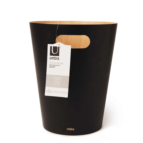Umbra Woodrow Can Black And Natural Wood UMB082780045.
