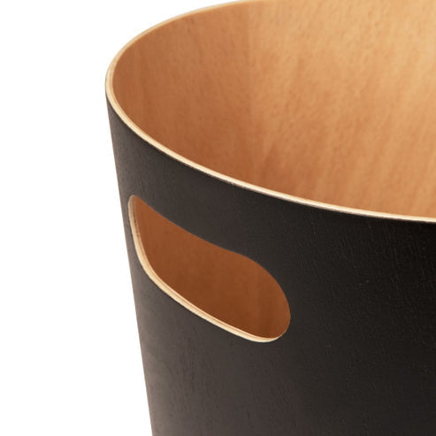 Umbra Woodrow Can Black And Natural Wood UMB082780045.