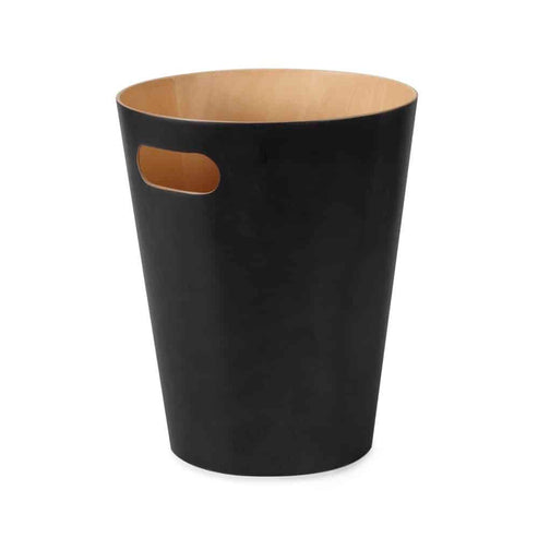 Umbra Woodrow Can Black And Natural Wood UMB082780045.