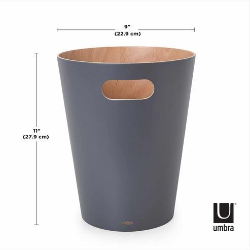 Umbra Woodrow Can Charcoal 7.5L UMB082780618.