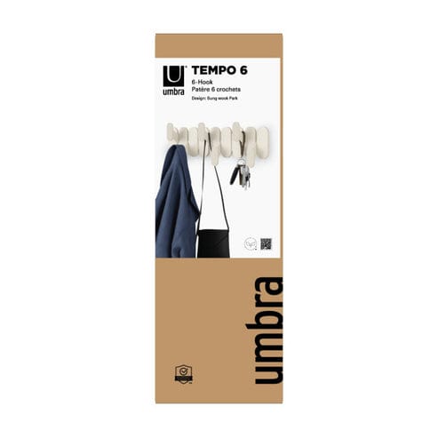 Umbra Flip Hook Umbra Tempo 6 Hook Sand UMB10229411313