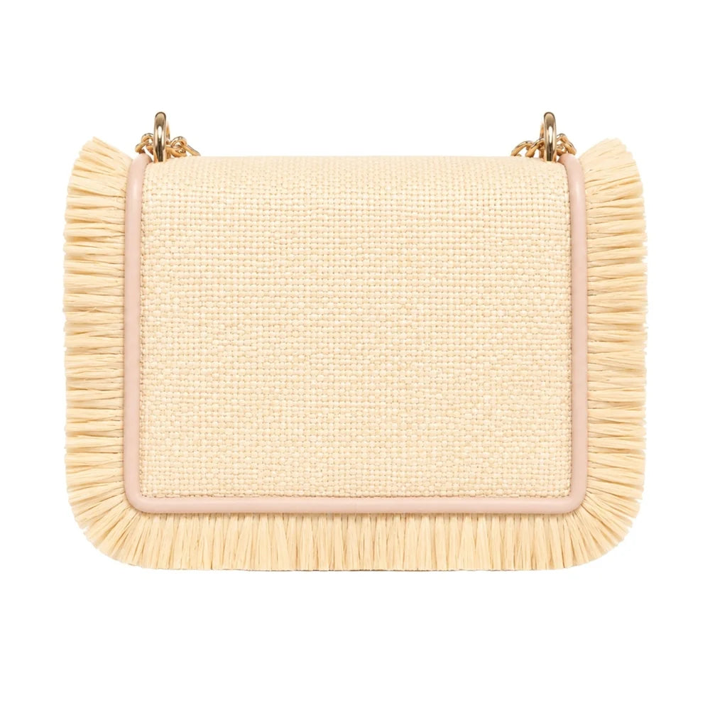Sissy Boy Ayla Straw Bag-Pink/Beige BG961