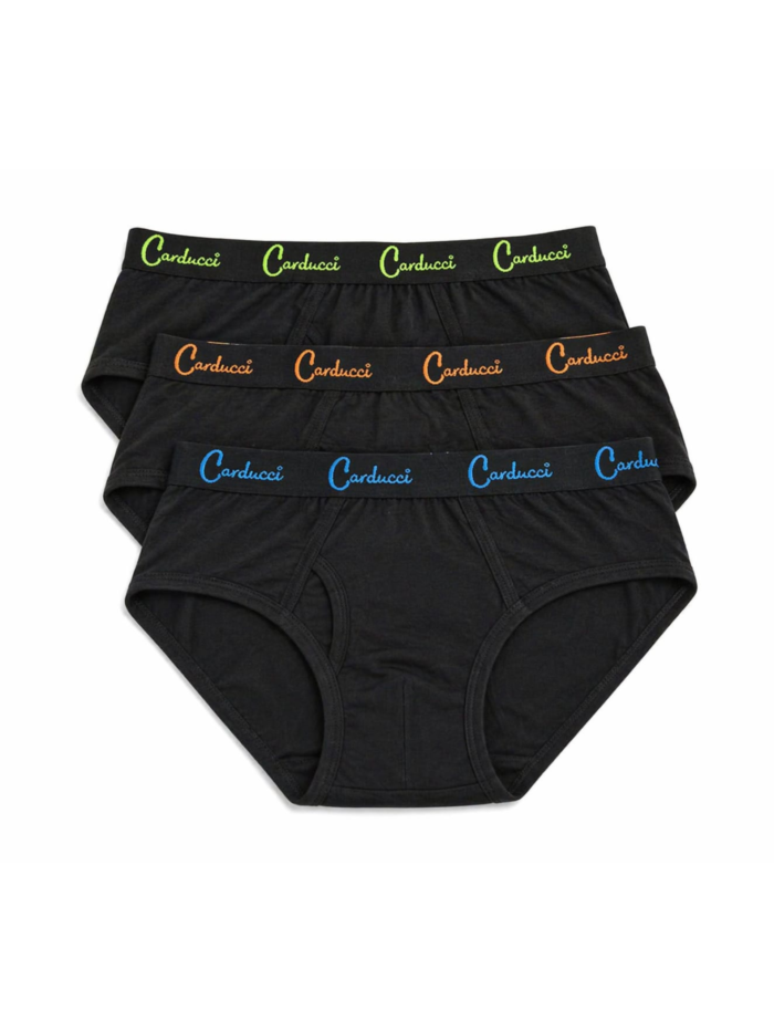 Carducci Solo 3Pk Briefs -Black Neon CU106-45-226