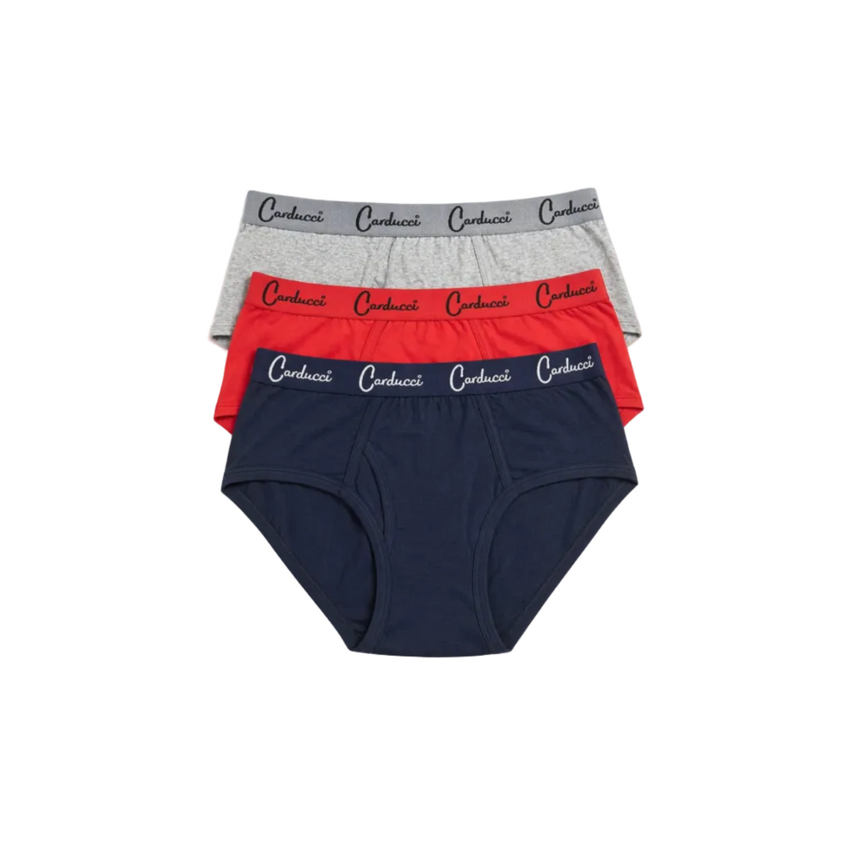 Carducci Solo 3Pk Briefs -Red/Grey/Navy CU105-45-226