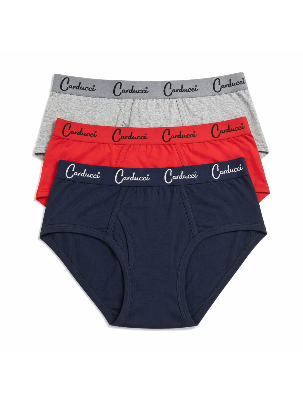 Carducci Solo 3Pk Briefs -Red/Grey/Navy CU105-45-226