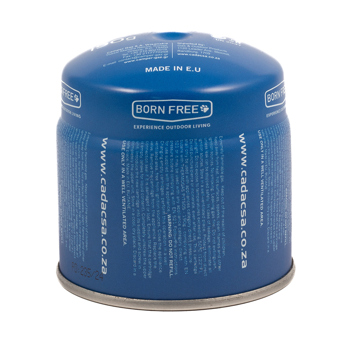 Born Free 190G Piercable Gas Cartridge CA190N