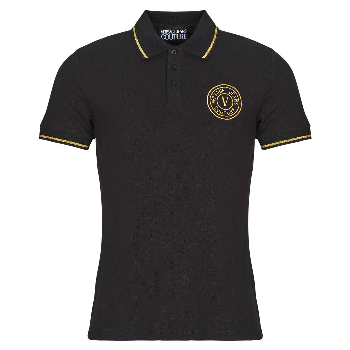 Versace Jeans Couture Black /Gold Cotton Pique