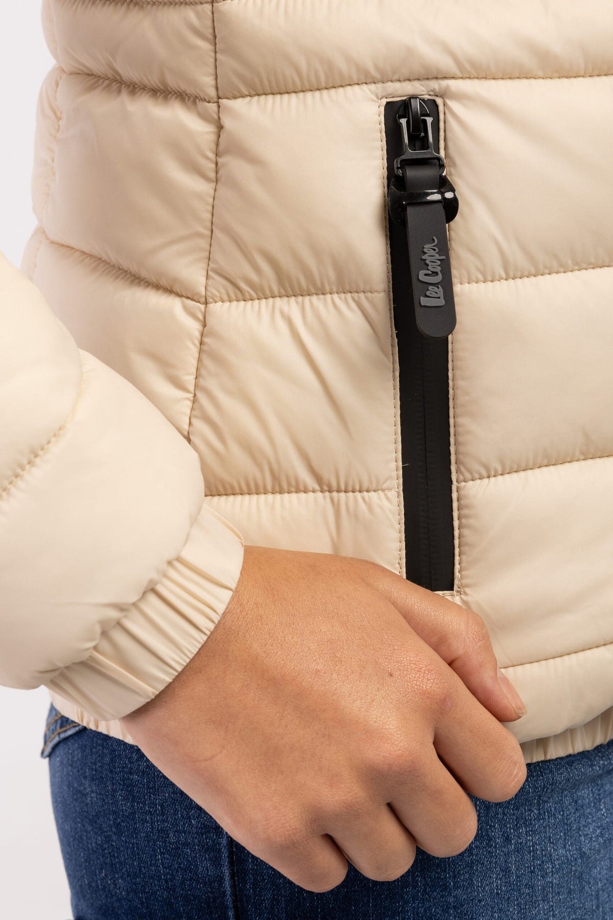 Lee Cooper Ladies Puffer Jacket Clara Stone