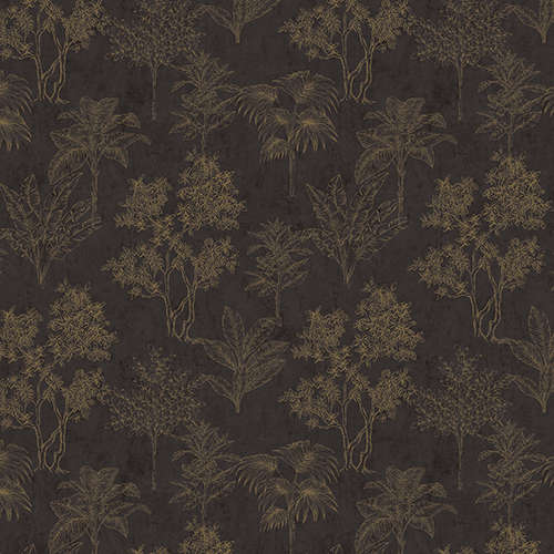 Auric Bloom Carbon Wallpaper Roll 0.53m x 10.0m