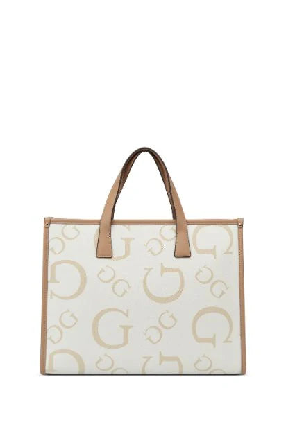 Guess Manon Tote Bag - White (8038725419097)