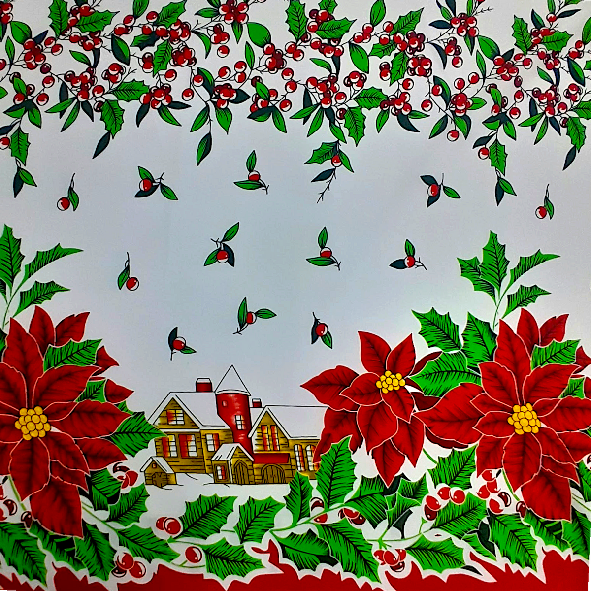 Fabric Printed Mini Matt Christmas Home 140 cm.