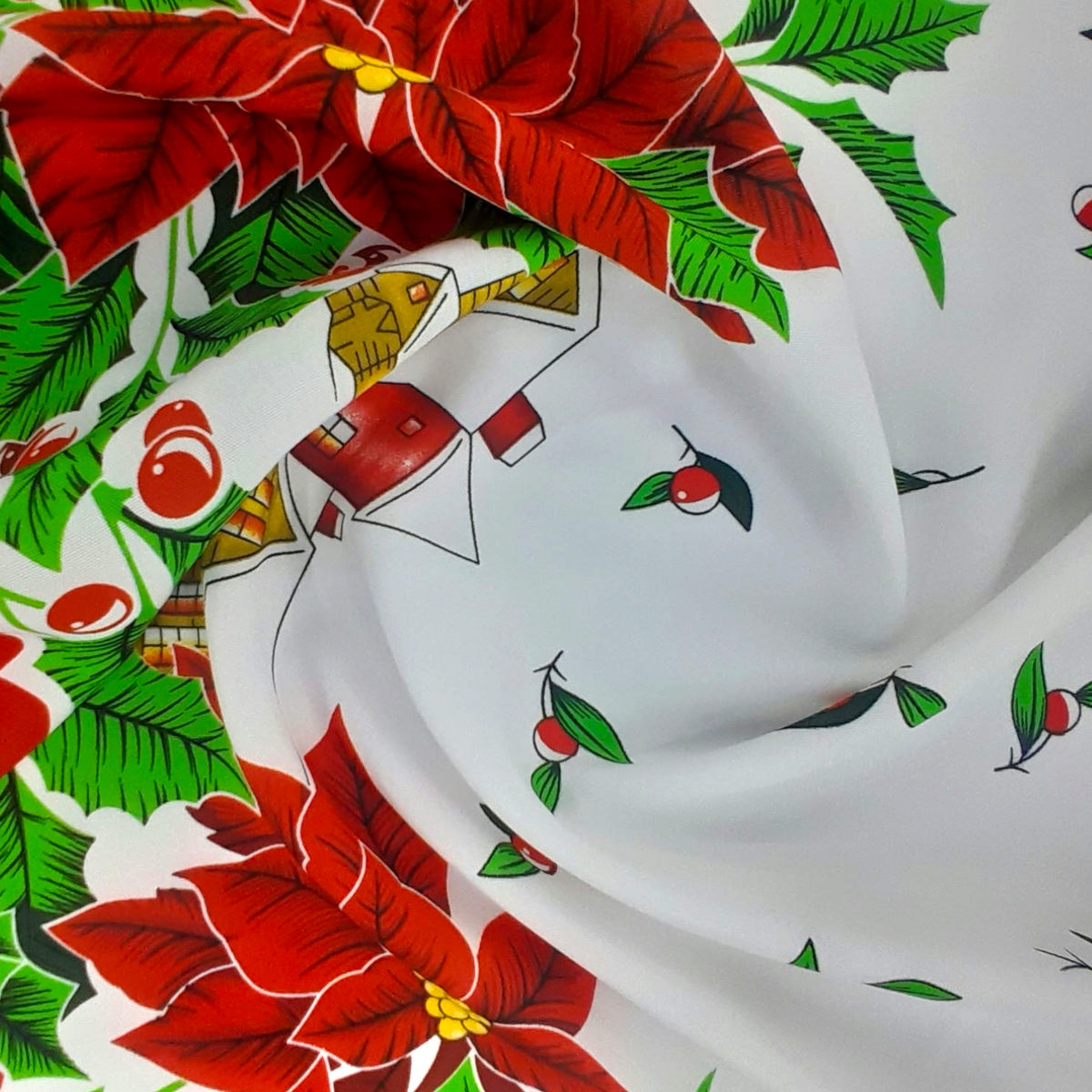Fabric Printed Mini Matt Christmas Home 140 cm.