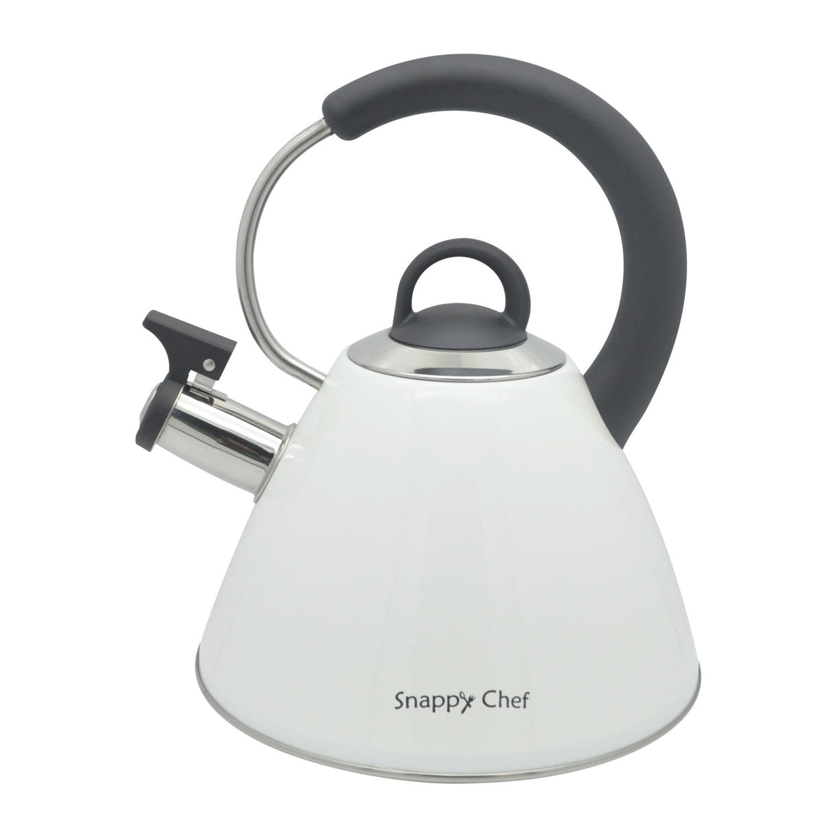 Snappy Chef 1.8L White Whistling Kettle KEBE002