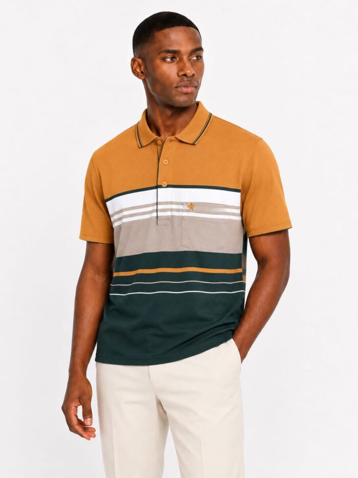 Monatic Alba NewPort Golfer Shirt-Multi Color M670-54-226