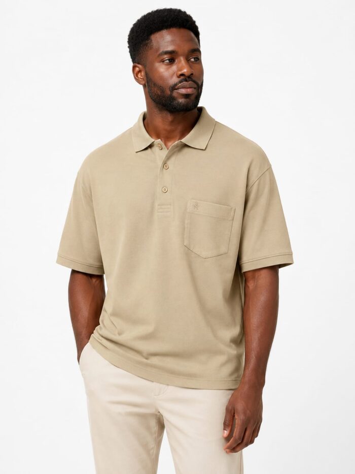 Monatic Alba Barkely Golfer Shirt-Stone MG001-50-226